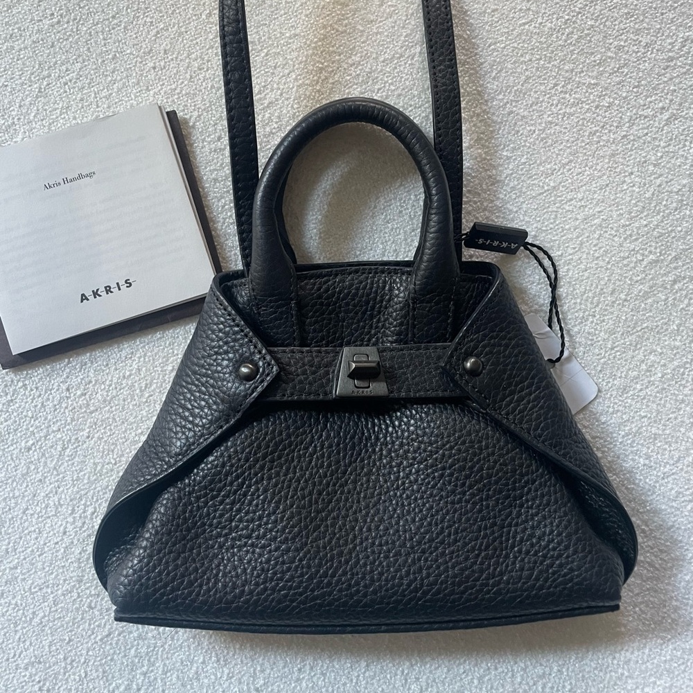 Akris Ai Micro Tote Black Crossbody Bag